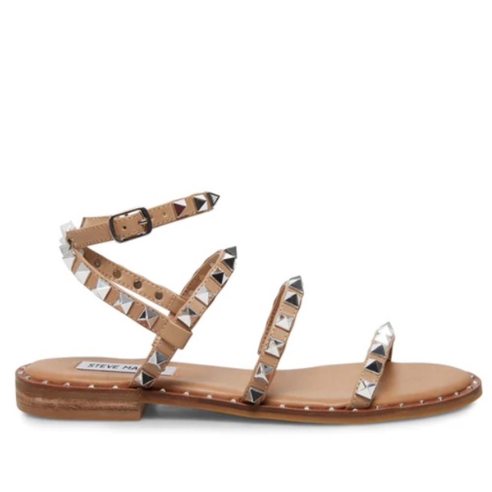 Steve Madden Tan Studded Travel Sandals